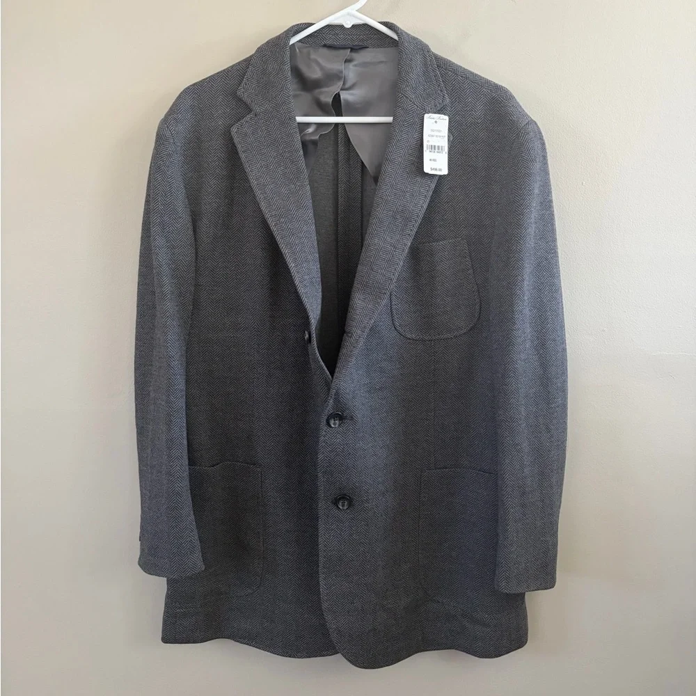 Brooks Brothers Men's Sport Coat Dark Grey Size 46R NWT